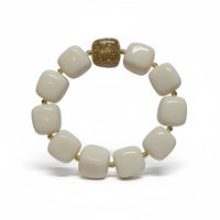 Bracelet Ice cube blanc crème