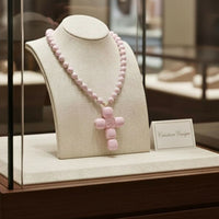 Collier grande croix en cube