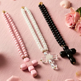 Collier grande croix en cube