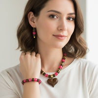 Parure chocolat framboise