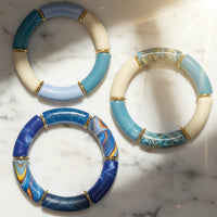 Bracelet Tube bleu dégradé