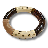 Bracelet Tube strass chocolat