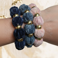 Bracelet chouchou taupe