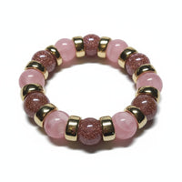 Bracelet Spheria bleu rose glitter