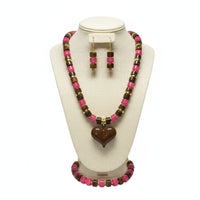 Parure chocolat framboise