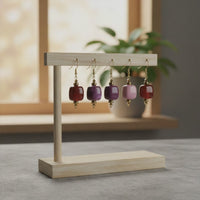 Boucles d'oreilles ice cube violet