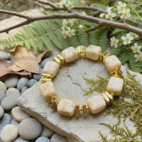 Bracelet mini cube nougat marbré