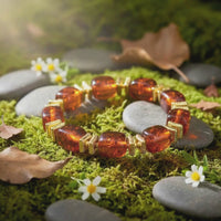 Bracelet mini cube caramel transparent