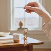 Collier Triade café et nougat marbré