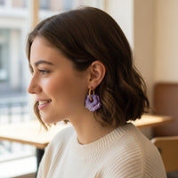 Boucles d'oreilles capucine lilas