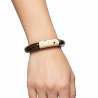 Bracelet Tube strass chocolat