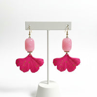 Boucles d'oreilles fuchsia
