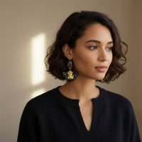 Boucles d'oreilles noir Antoinette