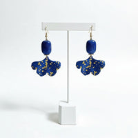 Boucles d'oreilles bleu roi