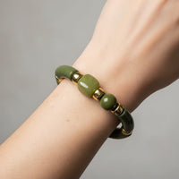 Bracelet Tube Géomix vert militaire