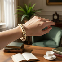 Bracelet Tube strass améthyste