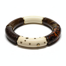 Bracelet Tube strass chocolat