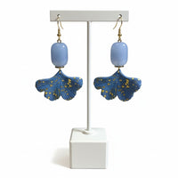 Boucles d'oreilles bleu ciel