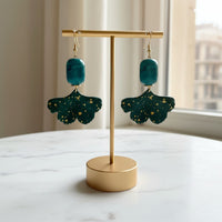 Boucles d'oreilles vert sapin