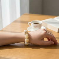 Bracelet Ice cube blanc crème