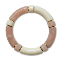 Bracelet 1/4 Tube rose poudrée