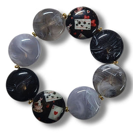 Bracelet Scoopy noir marbré