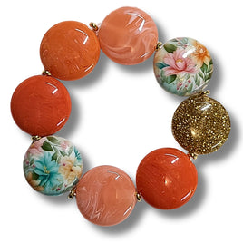 Bracelet Scoopy rouge orangé