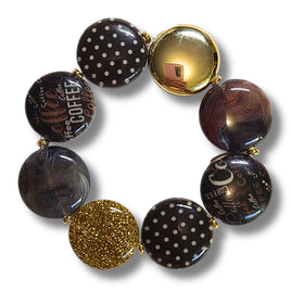 Bracelet Scoopy café noir