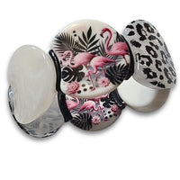 Bracelet palets flamand rose