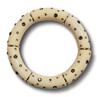 Bracelet Tube strass topaze