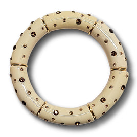 Bracelet Tube strass topaze