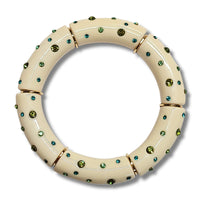 Bracelet Tube strass vert