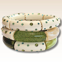 Bracelet Tube strass forêt luxuriante
